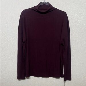 a new day Women's Large Burgundy Turtleneck Sweater